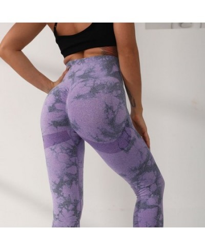 Women Seamless Leggings Tie Dye Fitness Leggings Gym Workout Pants High Waist Push Up Tights Sports Female Clothing $29.32 - ...