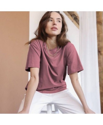 Hirsionsan Basic Cotton T Shirt Women Summer New Oversized Solid Tees 7 Color Casual Loose Tshirt Korean O Neck Female Tops $...