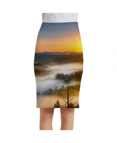 Landscape Skirts Women Day Spring 3d Skirt Scenery Sundresses Daybreak Sexy Ladies Skirts Womens summer Casual $26.81 - Skirts