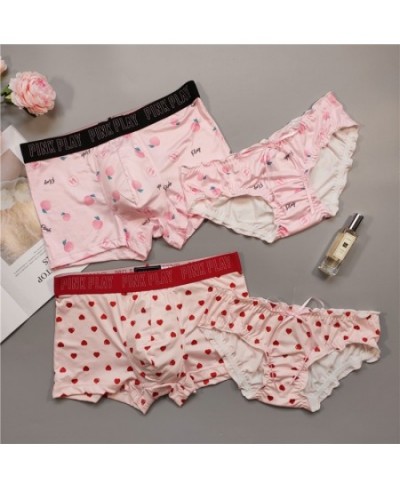 Lovely Couple Panties Men's Boxers Women's Underwear Love's Underpants Sexy Lace Panties Women Low Waist Print Briefs Male $1...