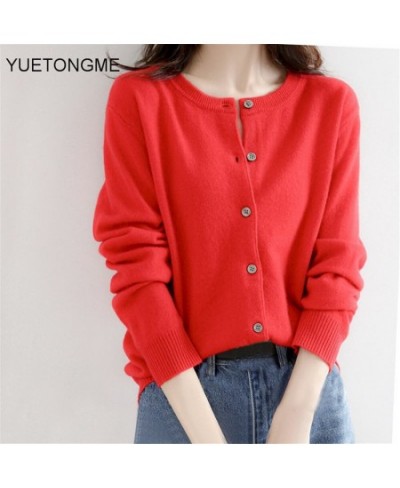 Black khaki white Women Cardigans 2022 Fashion Slim Ladies Knitted Sweater Top Long Sleeve Buttons Sweater $34.92 - Sweaters