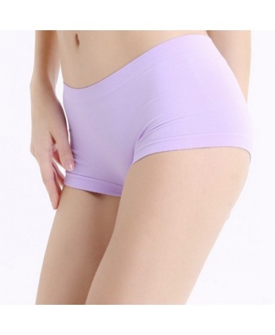 Seamless Boxers Panties Underwear Sexy Women Low Waist Solid Color Breathable Boyshorts Comfortable Female Shorts Sport Brief...