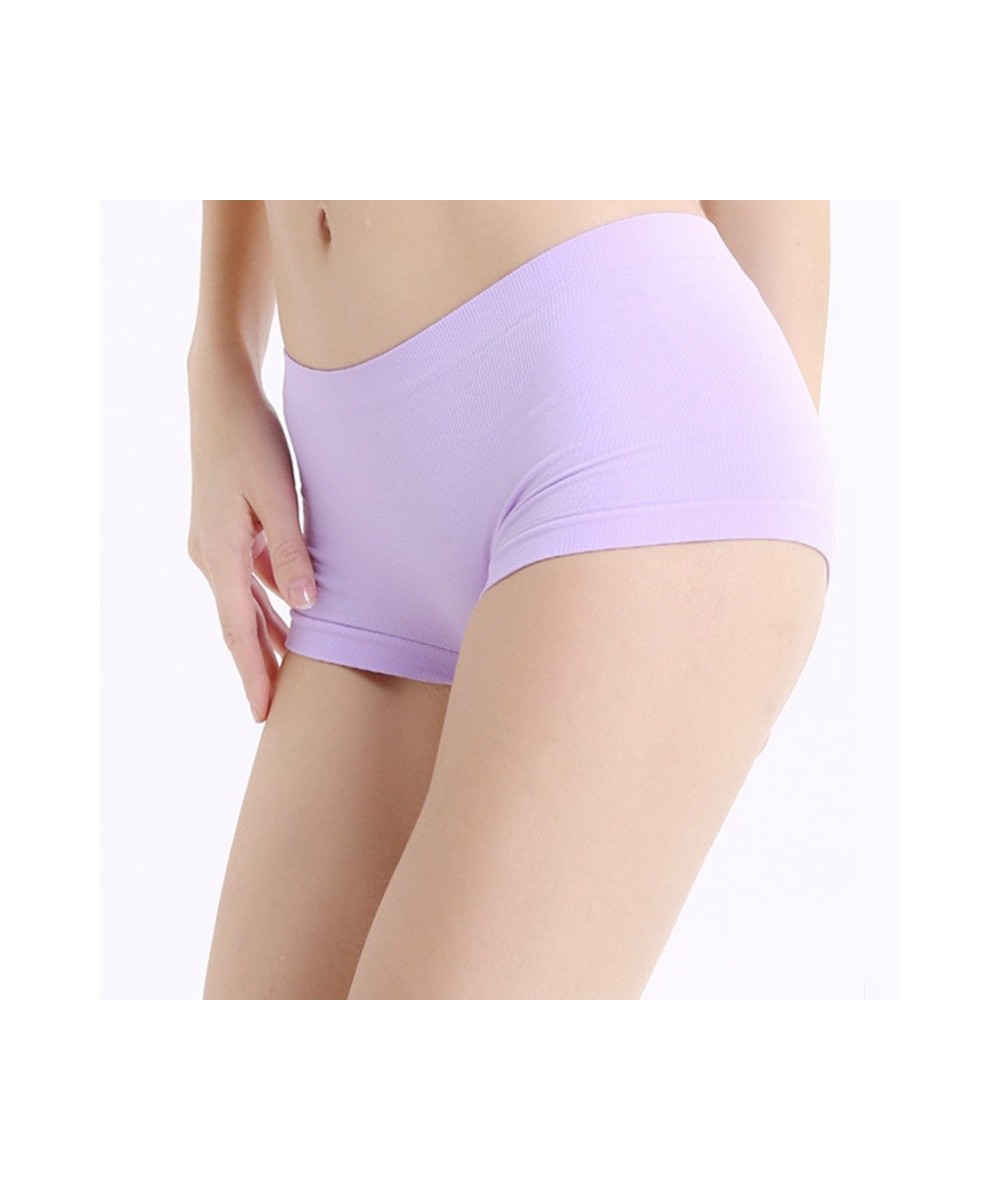 Seamless Boxers Panties Underwear Sexy Women Low Waist Solid Color Breathable Boyshorts Comfortable Female Shorts Sport Brief...