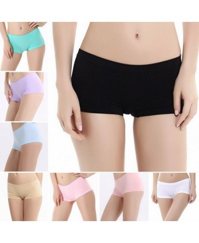 Seamless Boxers Panties Underwear Sexy Women Low Waist Solid Color Breathable Boyshorts Comfortable Female Shorts Sport Brief...