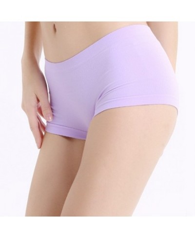 Seamless Boxers Panties Underwear Sexy Women Low Waist Solid Color Breathable Boyshorts Comfortable Female Shorts Sport Brief...