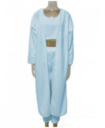 IG Blogger Same Style Women Fashion&Chic Pajamas Sexy Plush Home Wear 3 Pcs Sets For Female $71.59 - Sleepwears