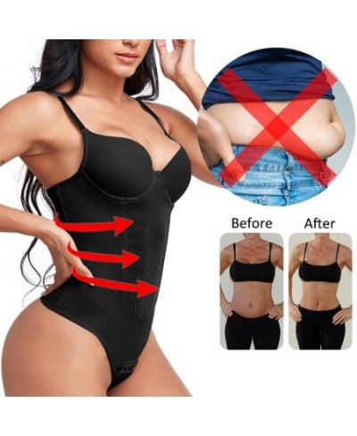 Full Body Shaper Thongs Bodysuits for Women Waist Trainer Tummy Control Camisole Underwear Flat Belly Underbust Corset $32.54...