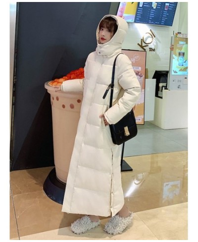 Winter Jacket Women X-long Thicken Down Coat with A Hood Straight Elegant Outerwear 2022 Korean Fashion Female Parkas $71.01 ...