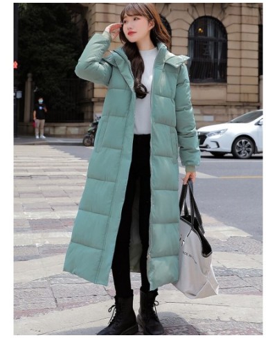 Winter Jacket Women X-long Thicken Down Coat with A Hood Straight Elegant Outerwear 2022 Korean Fashion Female Parkas $71.01 ...