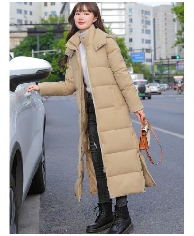 Winter Jacket Women X-long Thicken Down Coat with A Hood Straight Elegant Outerwear 2022 Korean Fashion Female Parkas $71.01 ...