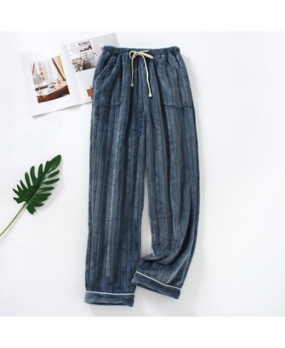 New Mens Sleep Bottom Lounge Trouser Winter Flannel Couple Home Clothes Warm Homewear Female Thick Pajama Pants $34.07 - Slee...