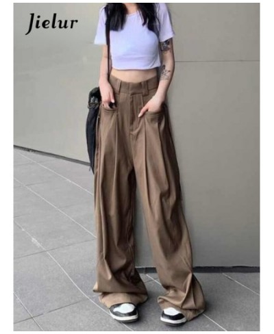 Pure Color Casual Cargo Pants Korean Style Wide Leg Denim Trousers Outdoor Fashion Baggy Jeans Ladies Chic Design Y2k $53.49 ...