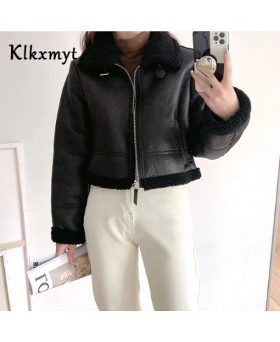 New Fashion Women Faux Leather Fur Jacket Winter Warm Coat Street Comfortable Personalized Female Outwear Tops $84.37 - Jacke...