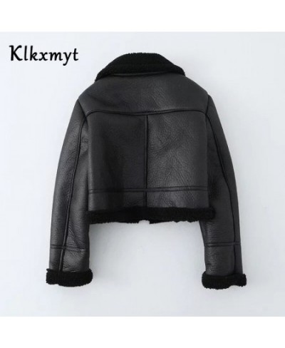 New Fashion Women Faux Leather Fur Jacket Winter Warm Coat Street Comfortable Personalized Female Outwear Tops $84.37 - Jacke...