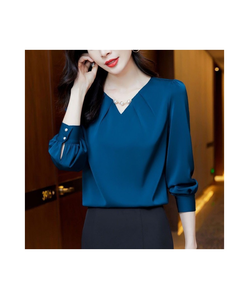 High-End Elegant Fashion Embroidered Flares Chic Solid Color Blouses 2023 New Office Lady Women's Clothing Korean Top T-Shirt...