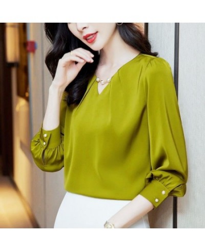 High-End Elegant Fashion Embroidered Flares Chic Solid Color Blouses 2023 New Office Lady Women's Clothing Korean Top T-Shirt...