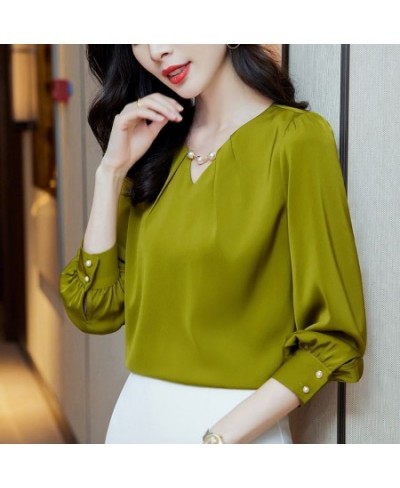 High-End Elegant Fashion Embroidered Flares Chic Solid Color Blouses 2023 New Office Lady Women's Clothing Korean Top T-Shirt...