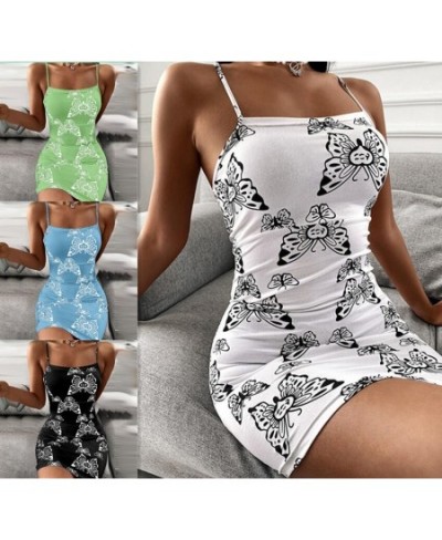 2023 Camisole Dress Women's Sexy Slim Print Halter Skirt Dress $32.21 - Dresses