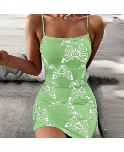 2023 Camisole Dress Women's Sexy Slim Print Halter Skirt Dress $32.21 - Dresses