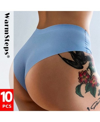 10Pcs/Lot Underwear Set Woman Panties Fitness Intimate 10 Pieces Briefs Underpanties Ice Silk Seamless Female Lingerie $27.36...