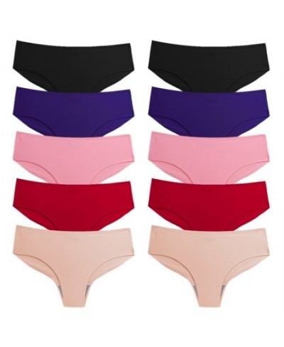 10Pcs/Lot Underwear Set Woman Panties Fitness Intimate 10 Pieces Briefs Underpanties Ice Silk Seamless Female Lingerie $27.36...