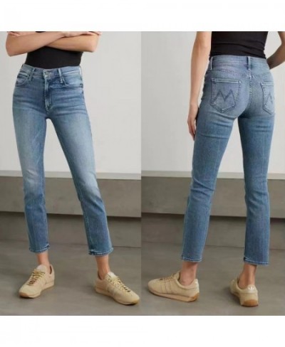 Women high waist slim jeans fashion casual denim ankle-length pants $80.03 - Bottoms