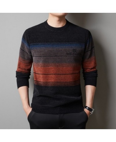 Sweater Men Clothes Winter Fashion Thickened Chenille O-Neck Mens Sweater Warm Fleece Regular Fit Casual Pullovers $37.91 - S...