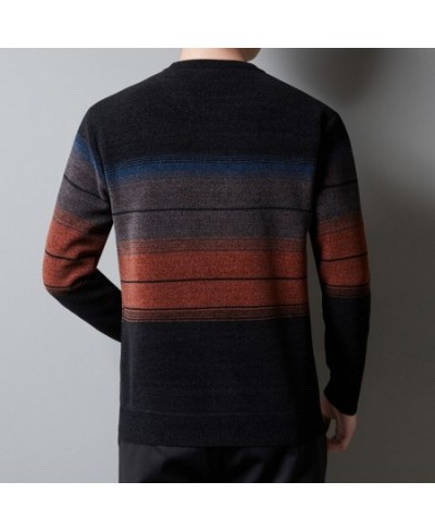 Sweater Men Clothes Winter Fashion Thickened Chenille O-Neck Mens Sweater Warm Fleece Regular Fit Casual Pullovers $37.91 - S...