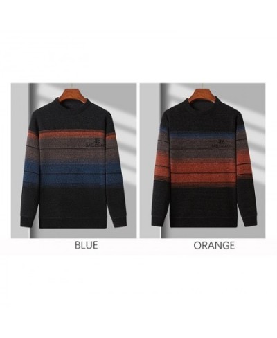 Sweater Men Clothes Winter Fashion Thickened Chenille O-Neck Mens Sweater Warm Fleece Regular Fit Casual Pullovers $37.91 - S...