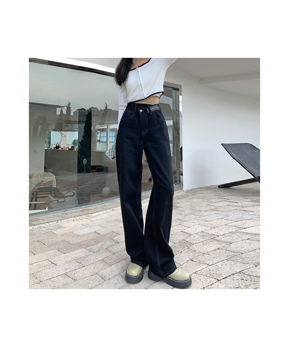 Black Jeans for Women 2022 New Fashion Chic Boyfriend Jeans Vintage Streetwear Washed Straight Full Length Y2k Pants $56.06 -...