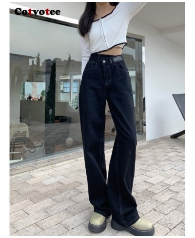 Black Jeans for Women 2022 New Fashion Chic Boyfriend Jeans Vintage Streetwear Washed Straight Full Length Y2k Pants $56.06 -...