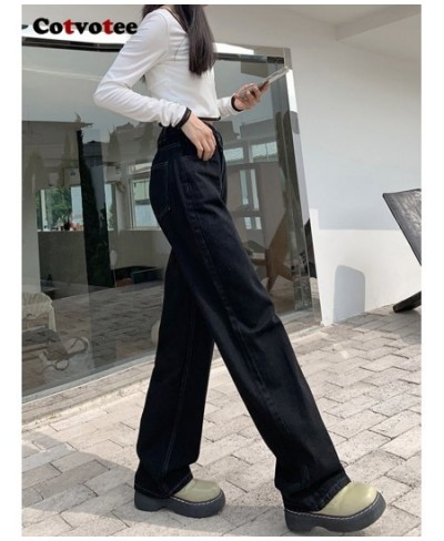 Black Jeans for Women 2022 New Fashion Chic Boyfriend Jeans Vintage Streetwear Washed Straight Full Length Y2k Pants $56.06 -...