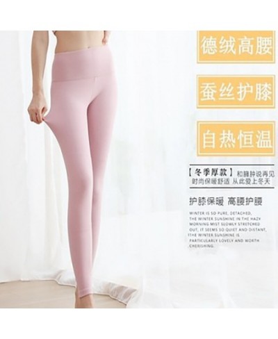 Women's Thermal Pants High Waist Silk Kneepers With Thickened Underwear Thermal Long Johns Bottom Heating Cotton Pants $34.01...