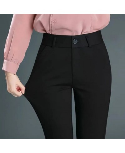 Oversized 4XL Casual High Waist Pencil Pants Korean Slim Spodnie Spring Fall Women Office Pantalones Basic OL Trousers $32.44...