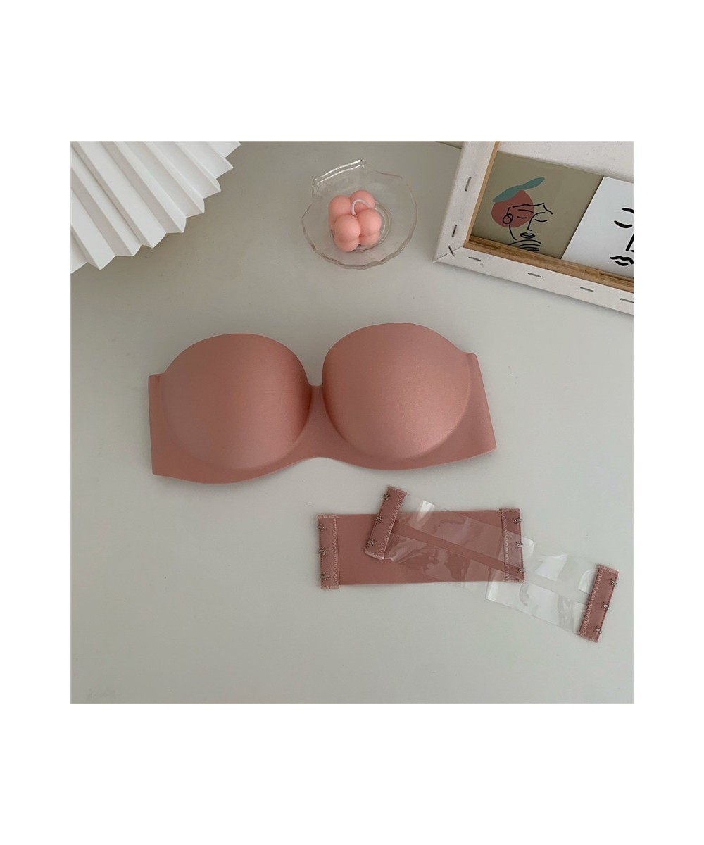 Strapless Women Bra Gathering Type Underwear Sexy Plastron Solid Color Brassiere Intimates Breathable Tube Top Lingerie $12.3...