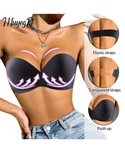 Strapless Women Bra Gathering Type Underwear Sexy Plastron Solid Color Brassiere Intimates Breathable Tube Top Lingerie $12.3...