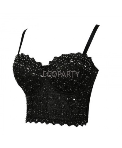 Bright Diamonds Female Crop Top Ladies Corset Summer Fashion Sling Sexy Lace Embroidered Blinder Lenceria Bodys Sexy Mujer $4...