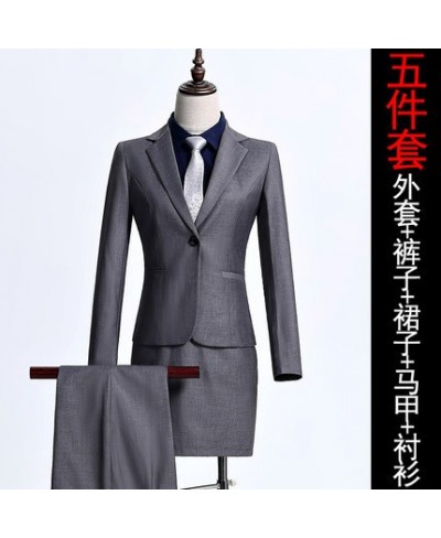 4S Shop Suit Gray Men and Women Sales Work Clothes Suit New Women's Suit 2 piece set women clothes 2 piece outfits for women ...