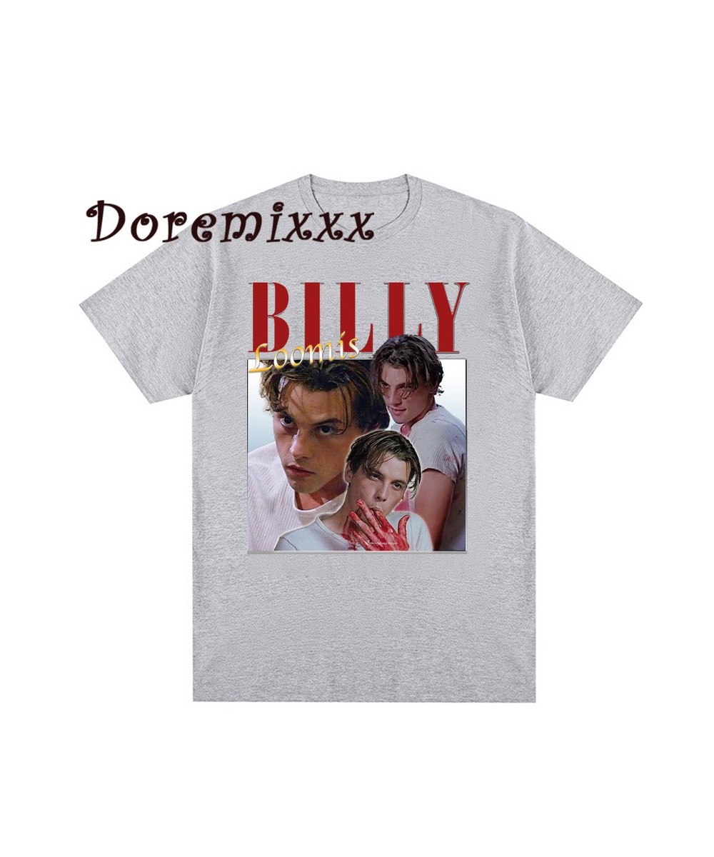 90s Billy Loomis Vintage Clothes T-Shirt Unisex Tee Shirt Cotton T-Shirts for Men Scream Horror Funny Hip Hop Streetwear Wome...