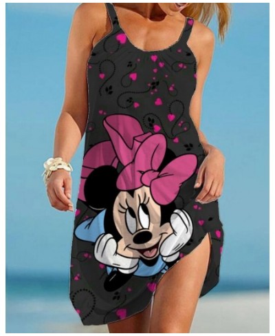 Summer Women's Beach Dress Sexy Cartoon Minnie Swimsuit Women's Beach Blouse Wrap Towel Backless Sling Mini Beach Skirt $26.6...