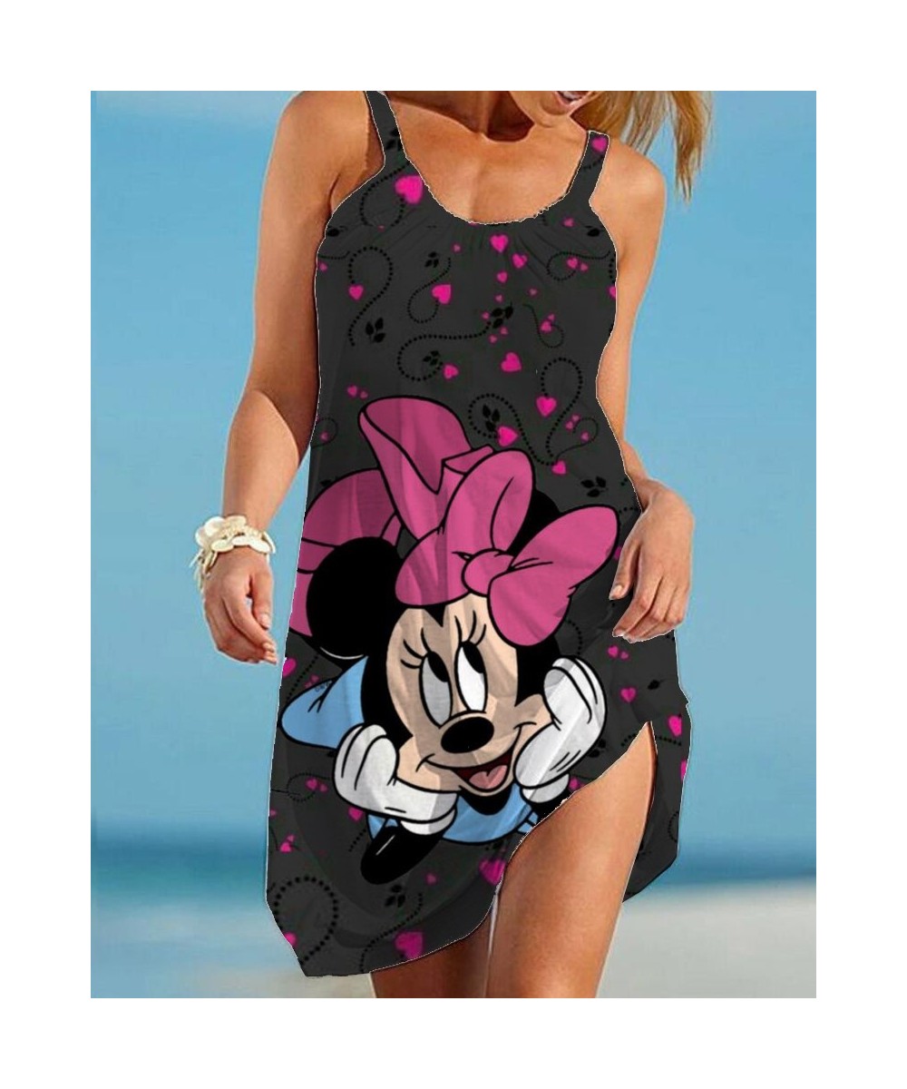 Summer Women's Beach Dress Sexy Cartoon Minnie Swimsuit Women's Beach Blouse Wrap Towel Backless Sling Mini Beach Skirt $26.6...