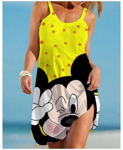 Summer Women's Beach Dress Sexy Cartoon Minnie Swimsuit Women's Beach Blouse Wrap Towel Backless Sling Mini Beach Skirt $26.6...