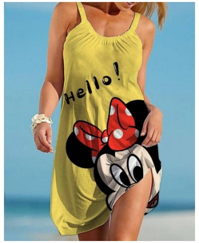 Summer Women's Beach Dress Sexy Cartoon Minnie Swimsuit Women's Beach Blouse Wrap Towel Backless Sling Mini Beach Skirt $26.6...