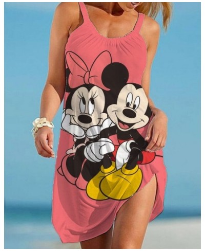 Summer Women's Beach Dress Sexy Cartoon Minnie Swimsuit Women's Beach Blouse Wrap Towel Backless Sling Mini Beach Skirt $26.6...