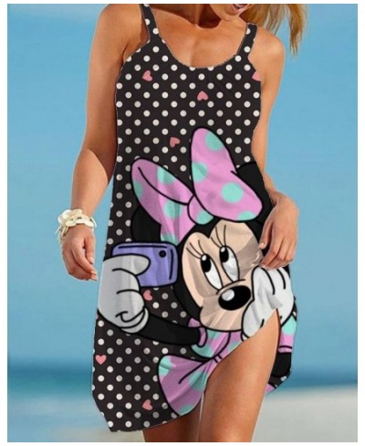 Summer Women's Beach Dress Sexy Cartoon Minnie Swimsuit Women's Beach Blouse Wrap Towel Backless Sling Mini Beach Skirt $26.6...