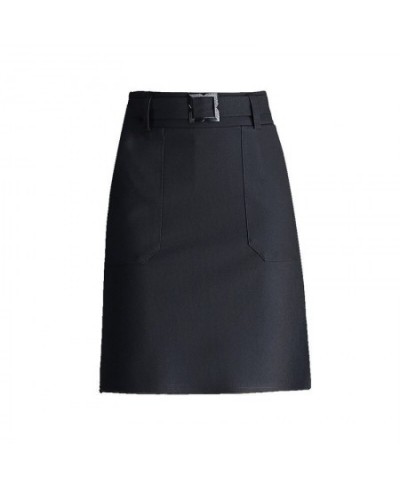 2022 Spring New High Waist Slim Elastic Bag Hip Skirt Korean Simple Black Casual Office Ladies A-line Short Skirt $40.86 - Bo...