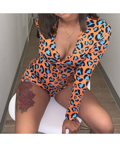 Sexy Onesies For Adults 2023 Autumn Winter Long Sleeve V-neck Funny Pattern Print Pajama Romper Women Christmas Nightwear $31...