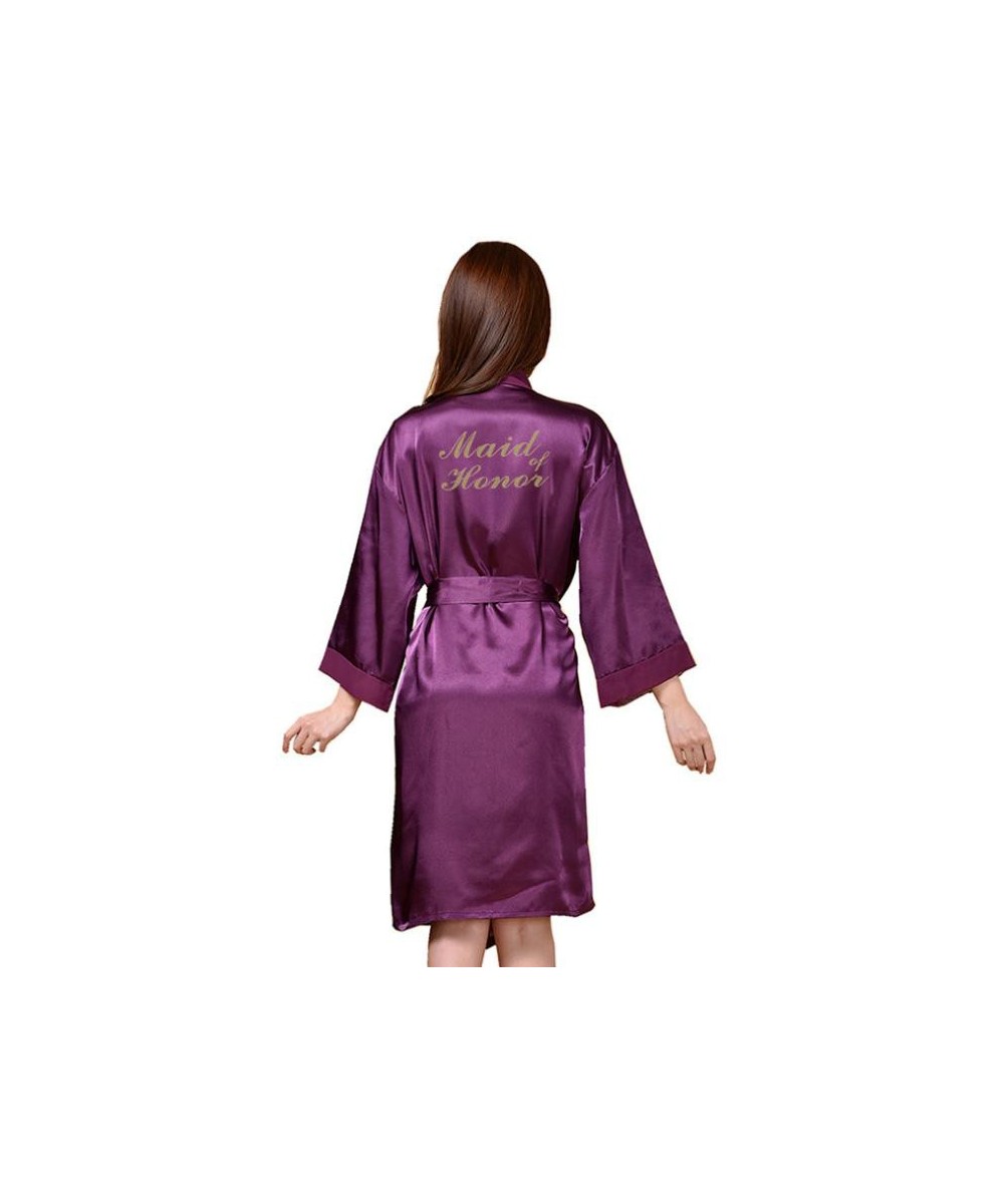 Bridesmaid robes Sleepwear Robe Wedding Bride Bridesmaid Robes Pyjama Robe Female nightwear Bathrobe Nightdress Nightgown $35...