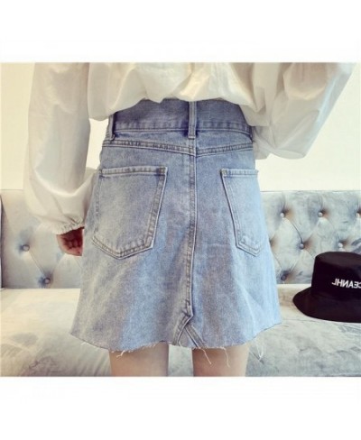 Women Jean Skirt Mini Summer High Waist Little Daisy A-line Embroidery Short New Design Fashion Wear In Trip Beautiful $29.81...