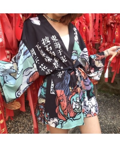 Kimono Cardigan Womens Tops & Blouses Japanese Streetwear Women Tops Summer 2023 Long Shirt Female Ladies Blouse Women Clothe...